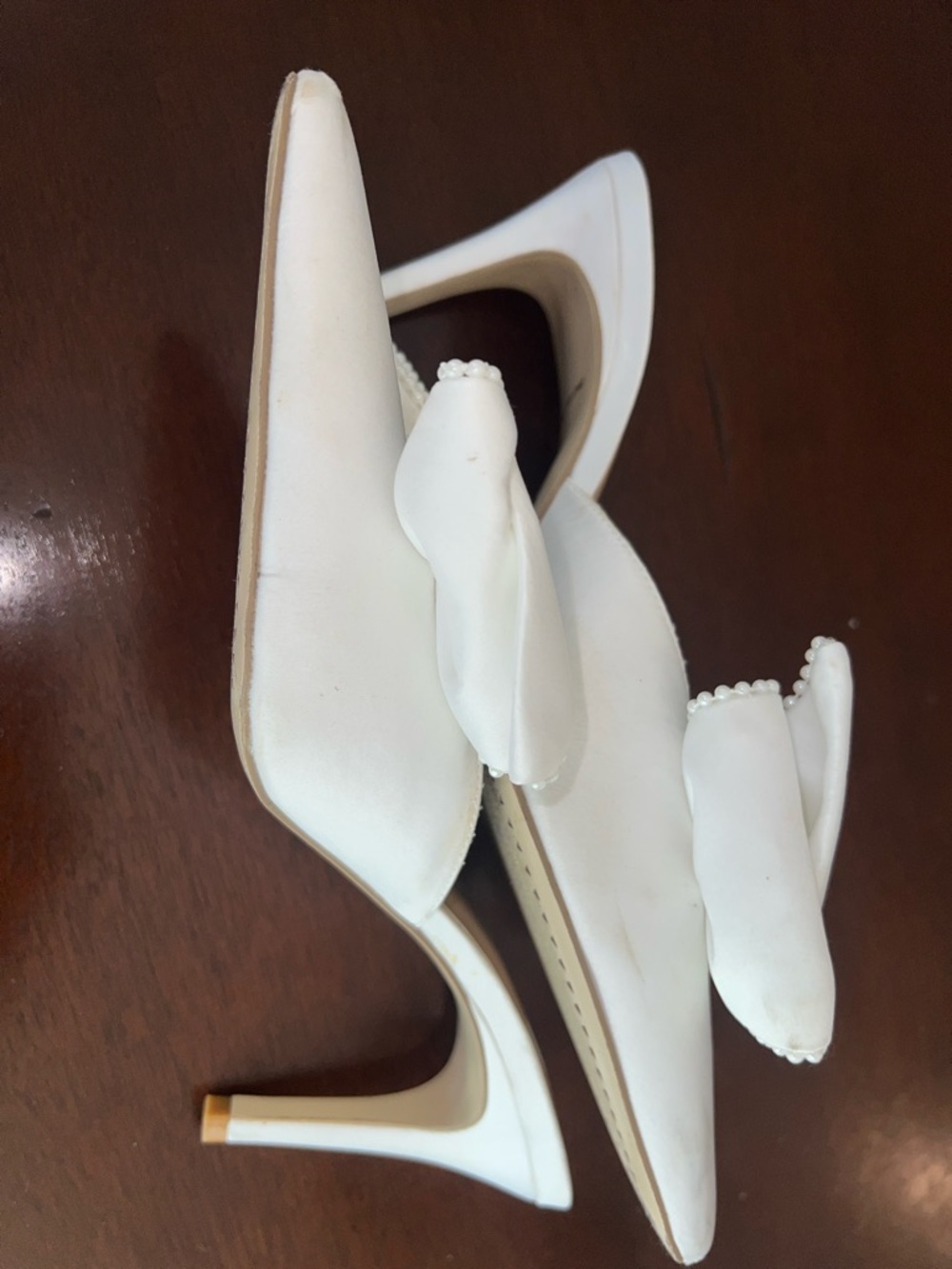 Dolce Vita Kayli Satin Pointed-Toe Bow Mules - Picture 9 of 12